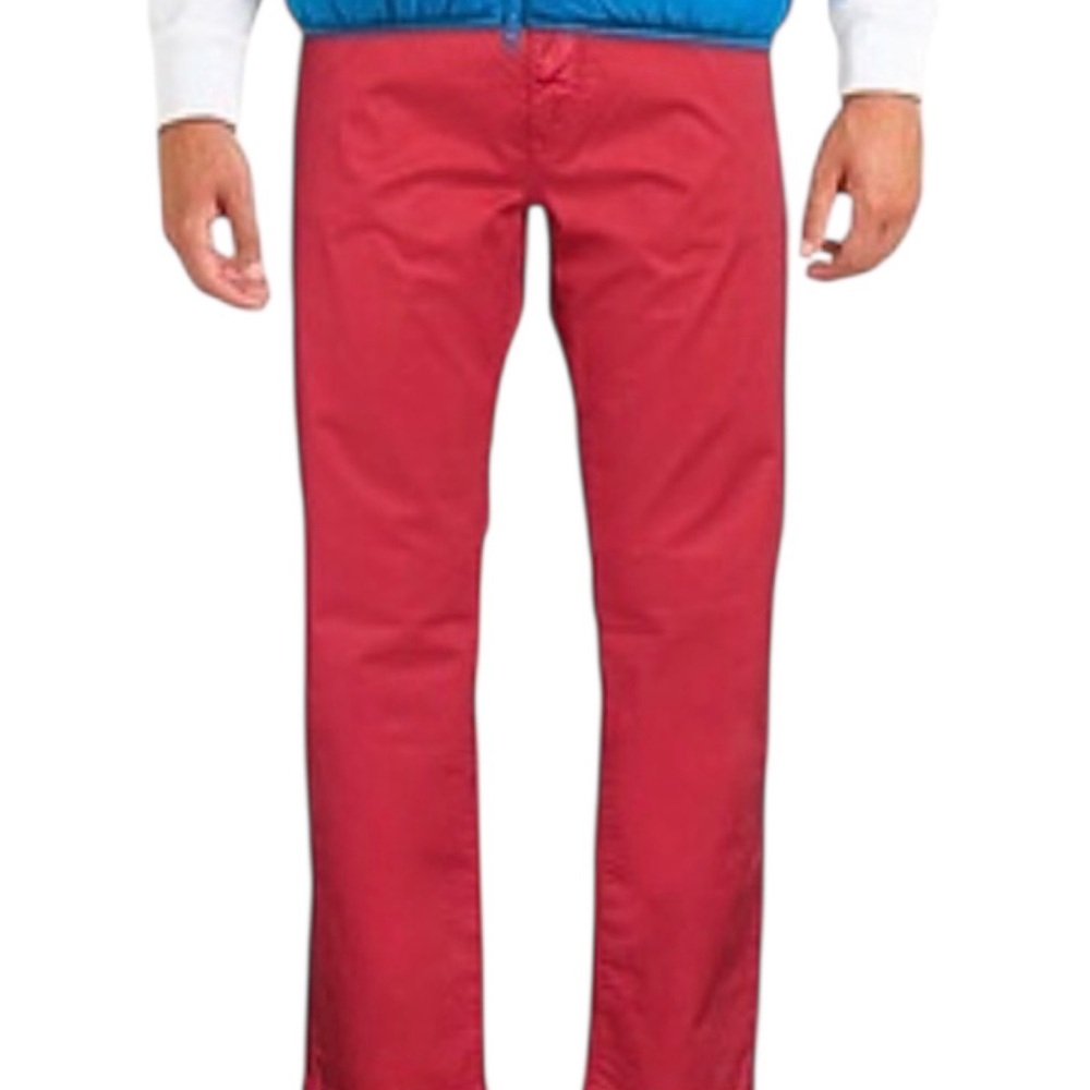 Harmont&Blaine Men's Bright Red Cotton Stretch Casual Pants Made in Italy 31x30